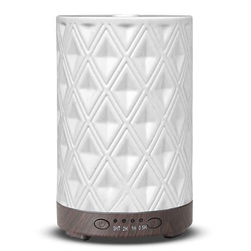 Chanhyer Ceramic Essential Oil Diffuser Cool Mist Humidifier 120ml Aromatherapy Diffuser with 7 Colors Lights Waterless Auto Off for Home Office Room.