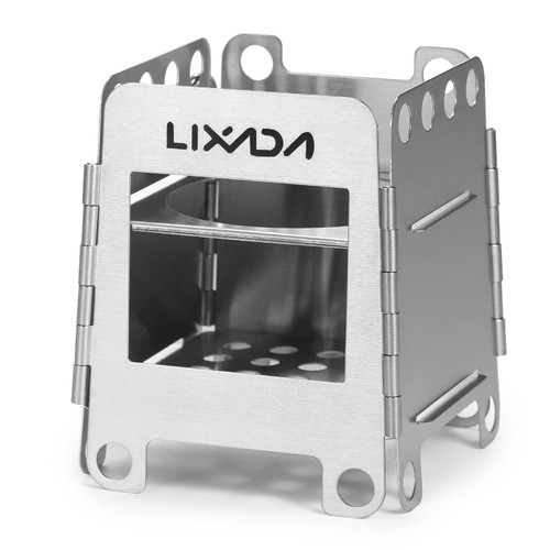 BUZHI wood burning stove Portable Stainless Steel Lightweight Folding Wood Stove Pocket Stove Outdoor Camping Cooking Picnic Backpacking Stove. BUZHI wood burning stove Portable Stainless Steel Lightweight Folding Wood Stove Pocket Stove Outdoor Camping Cooking Picnic Backpacking Stove.