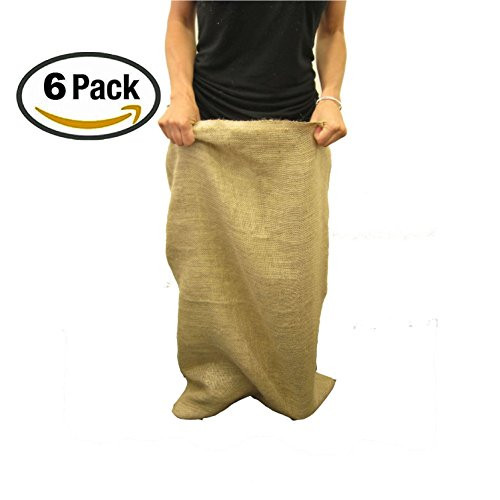 LA Linen Burlap Potato Sacks 23x40, Pack 6