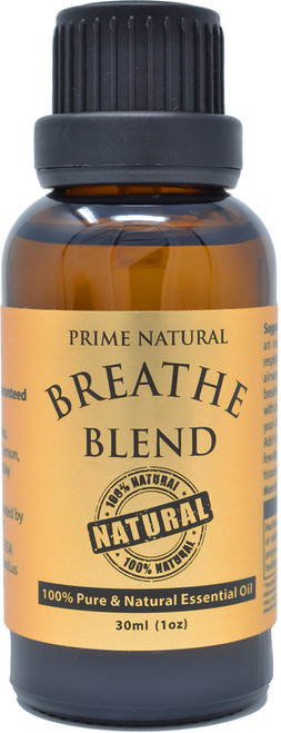 Prime Natural Breathe Essential Oil Blend 1oz - Pure, Undiluted, Therapeutic Grade for Aromatherapy, Scents & Diffuser - Sinus Relief, Allergy, Congestion, Cold, Cough, Headache Prime Natural Breathe Essential Oil Blend 1oz - Pure, Undiluted, Therapeutic Grade for Aromatherapy, Scents & Diffuser - Sinus Relief, Allergy, Congestion, Cold, Cough, Headache