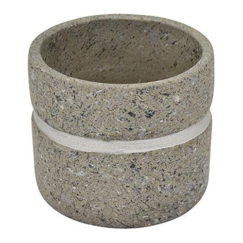 Three Hands 5.5" Terra Cotta Gray Flower Pot Gray & Silver