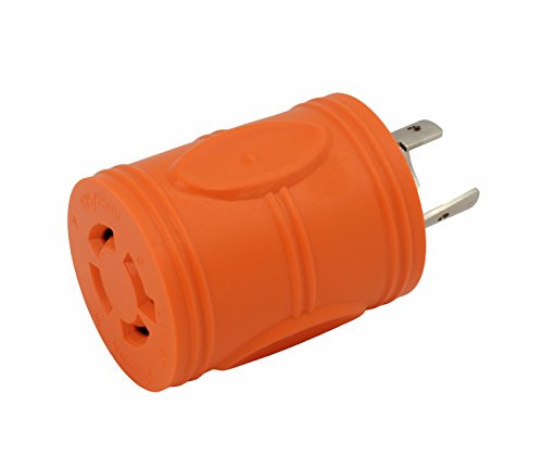 AC WORKS [ADL620L1420] Locking Adapter L6-20P 20Amp 250Volt Locking Plug to 4-Prong 20Amp L14-20R Adapter