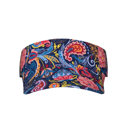 Paisley Pattern Unisex Sports Sun Visor Adjustable Sun Hat Cap for Golf Tennis