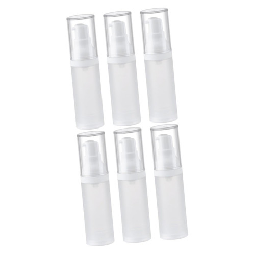 minkissy 6 Pcs Vacuum Pump Bottle Cosmetic Dispenser Container Liquid Makeup Clear Container Travel Toiletry Bottles Airless Pump Jar Refillable Empty Storage Bottle Lotion Containers Spray