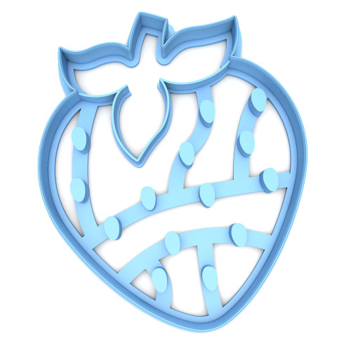 Sweet Prints Inc Strawberry Cookie Cutter - Dishwasher Safe (6")