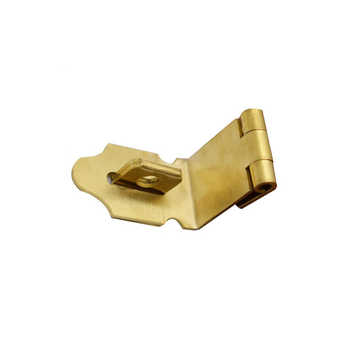 90 Degree Brass hasp,Door Hasp Latch 90 Degree Solid Copper Safety Right Angle Padlock Hasp Locking Latch Security Door Clasp Hasp Lock Latch (Brass)