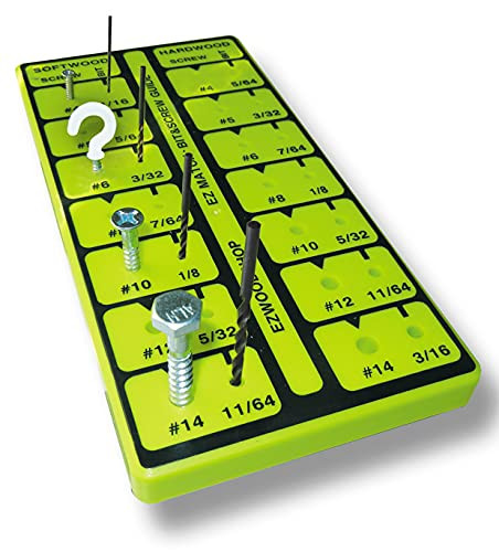 EZ Match Bit and Screw Size Gauge/Checker | Find The Right Size Drill Bit for a Wood Screw  Without Knowing The Size of Either | No Chart Needed