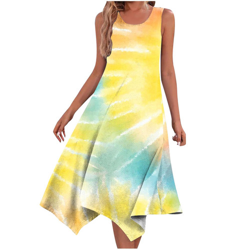 Hvyesh Summer Dresses for Women 2024 Tank Dress Sleeveless A Line Flowy Boho Dress Modest Dresses Resort Wear for Women 2024 Tropical Dresses Yellow L Hvyesh Summer Dresses for Women 2024 Tank Dress Sleeveless A Line Flowy Boho Dress Modest Dresses Resort Wear for Women 2024 Tropical Dresses Yellow L