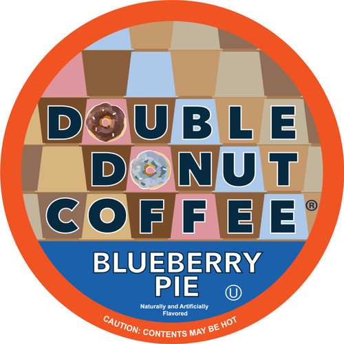 Double Donut Flavored Coffee Pods, Blueberry Coffee, Single Serve Coffee for Keurig K Cups Brewers, Medium Roast Coffee in Recyclable Pods, 24 Count Double Donut Flavored Coffee Pods, Blueberry Coffee, Single Serve Coffee for Keurig K Cups Brewers, Medium Roast Coffee in Recyclable Pods, 24 Count