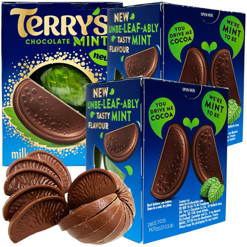 VALENTINE'S DAY CANDY, Terry's Chocolate Orange Balls, 3 Pack of Terry's Mint Flavor Chocolate Orange Ball, Valentine's Day Themed Chocolate Candy Gift, for Girlfriend, Boyfriend, Wife, Husband