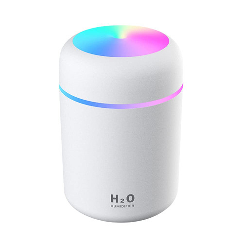 Colorful Cool Mini Humidifier,USB Personal Desktop Humidifier,Super Quiet,Auto Shut-Off, 2 Mist Modes for Car, Office Room, Bedroom,etc (White)