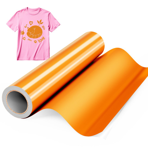 Hisiu HTV Vinyl Heat Transfer Vinyl(12"x8ft Orange HTV) -Orange Vinyl Heat Transfer for Shirts- Iron on Vinyl for All Cutter Machine, Heat Press Vinyl Easy to Cut Weed Transfer DIY Design Hisiu HTV Vinyl Heat Transfer Vinyl(12"x8ft Orange HTV) -Orange Vinyl Heat Transfer for Shirts- Iron on Vinyl for All Cutter Machine, Heat Press Vinyl Easy to Cut Weed Transfer DIY Design