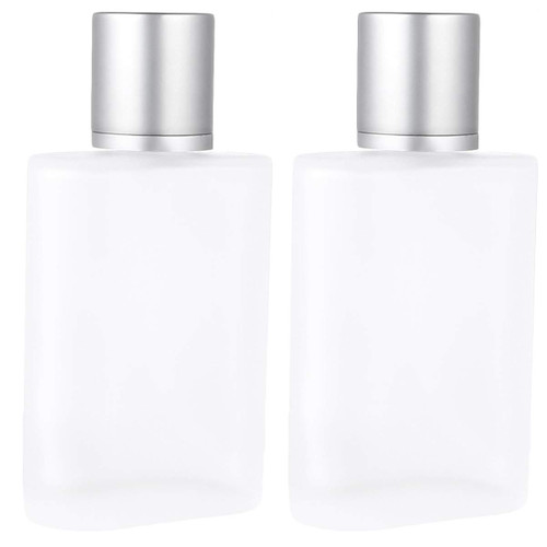 Angoily 2pcs Clear Container Makeup Spray Bottle Travel Spray Bottle Travel Toiletry Containers Travel Water Bottle Travel Containers for Toiletries Liquid Containers Oblate Bottled