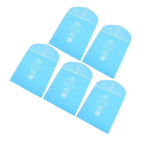 Parliky Wine Tote 5pcs Dust Cover Clothing Storage Bags Suit Storage Zippered Storage Bags Door Strike Plate Dress Storage Bag Clothing Dust Bag Wardrobe Coat Cover Non-woven Fabric