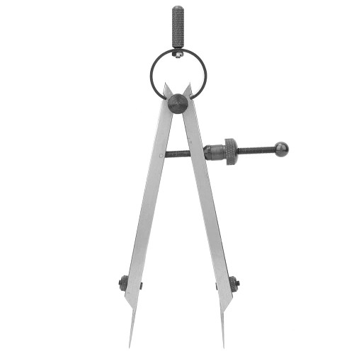 Dual Needle Spacing Compass, Carbon Steel Wing Leather Divider Compass, Circle Drawing Tool for Mechanical Marking, Leather Making(100mm)