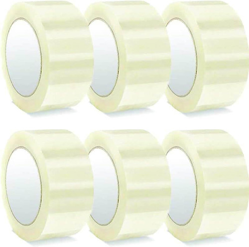 IACGRQS DUNBE 6 Rolls Clear Packing Packaging Carton Sealing Tape 2.0 Mil Thick 2" x 110 Yards