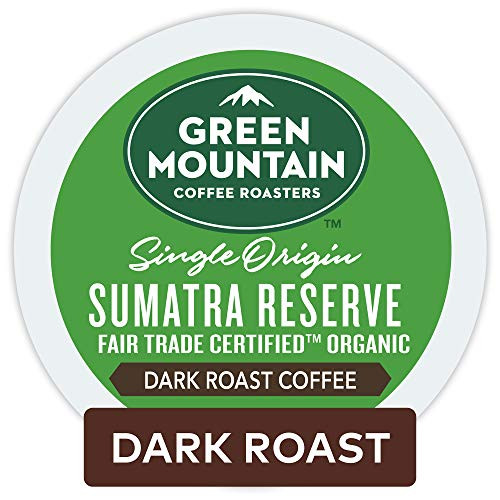 Green Mountain Coffee Roasters Sumatran Reserve Keurig Single-Serve K-Cup Pods, Dark Roast Coffee, 72 Count (6 Boxes of 12 Pods) Green Mountain Coffee Roasters Sumatran Reserve Keurig Single-Serve K-Cup Pods, Dark Roast Coffee, 72 Count (6 Boxes of 12 Pods)
