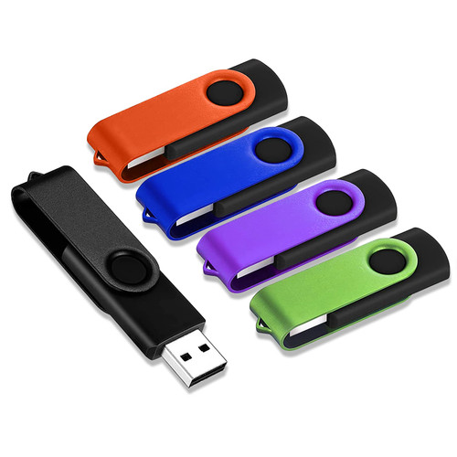 16GB USB Flash Drive 5 Pack, USB Drives 16GB JBOS Memory Stick Swivel Gig Stick Flash Drives 16GB USB2.0 Pendrive, USB Thumb Drives 5 Pack, Zip Drive, Jump Drive, 16GB USB
