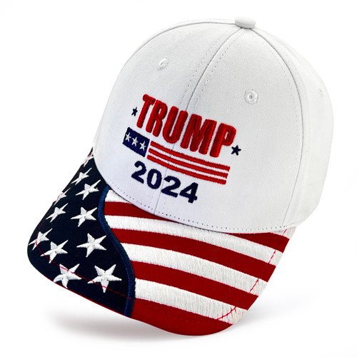Trump 2024 Hat Donald Trump Hat Make America Great Again Hat MAGA 3D Embroidered Adjustable Baseball Cap White Trump 2024 Hat Donald Trump Hat Make America Great Again Hat MAGA 3D Embroidered Adjustable Baseball Cap White