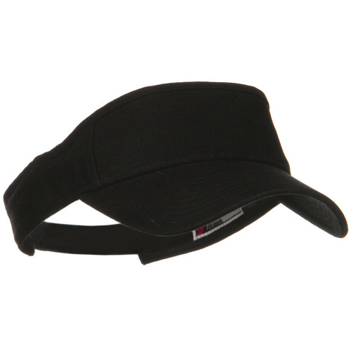 Brushed Bull Denim Sun Visor - Black OSFM