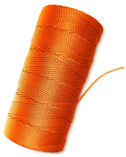 Orange Mason Line String Line - #18 Braided Nylon String - 1,000 Ft Length - Nylon Twine for Gardening Or Masonry Tools - Perfect Construction String for A String Level, Twine String for Gardening
