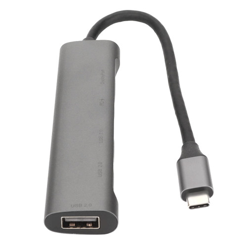 USB Hub, 4K 60Hz USB Docking Station Compact Portable 3 USB 2.0 Ports PD Charging Port for Computer