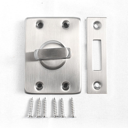 Gate Latch Slide Bolt, Left and Right Universal Bolt?Security Door Lock?Bolt Lock Solid revolving Door Lock, Rotate Bolt Latch Gate Latches Slide Lock Bolt Bathroom partition Door Anti-Theft Buckle