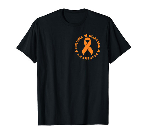 Multiple Sclerosis Awareness MS Orange Ribbon T-Shirt