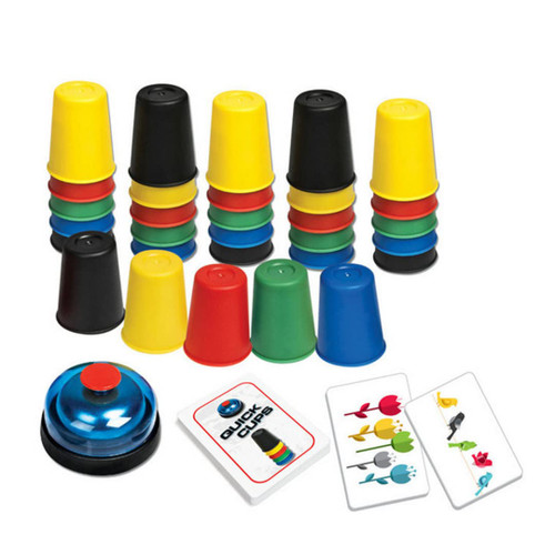 XJKLBYQ Sport Stacking Competitor,30 Quick Stack Cups,Speed Stacking Cups Set with 24 Challenges Card,Color and Shape Matching Game for Early Educational Tools