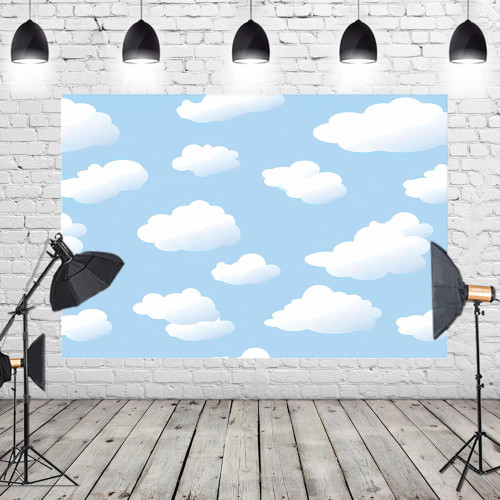 Blue Sky White Cloud Backdrop for Newborn Portrait Photo Backdrop Kids Adults Birthday Baby Shower Party Decoration Photography Background Banner (7x5ft) Blue Sky White Cloud Backdrop for Newborn Portrait Photo Backdrop Kids Adults Birthday Baby Shower Party Decoration Photography Background Banner (7x5ft)