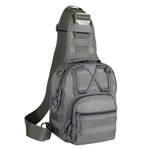YAKEDA Tactical EDC Backpack Military Sling Backpack Shoulder Bag for Travel,Outdoor,Hiking, (Gray)