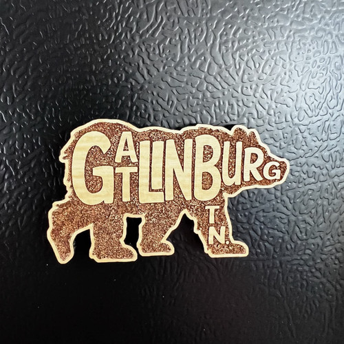 Gatlinburg Magnet Tennessee 3.75" Laser Cut TN Bear Refrigerator Great Smoky Mountains National Park Gatlinburg Magnet Tennessee 3.75" Laser Cut TN Bear Refrigerator Great Smoky Mountains National Park