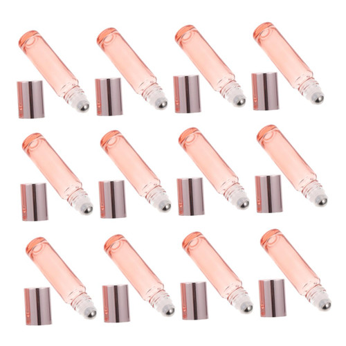 MAGICLULU 12pcs Roller Ball Essential Oil Bottle Glass Bottles Essential Oil Bottles Perfume Sample Bottles Oil Roller Sample Vials Bottles Terrarium Frosted Travel Bottle Abs