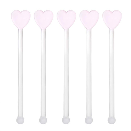 DOITOOL 10 Pcs Glass Swizzle Stick Stir Sticks Coffe Bar Assecories Coffee Mixing Sticks Coffee Stirrers Glass Stirring Stick Drink Mix Drinks Glass Mixer Stick Cocktail Bar Spoon