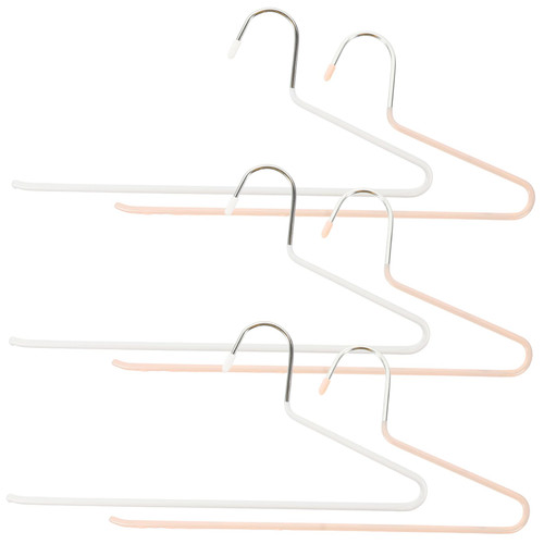 Amosfun 6pcs Coat Hanger Easy Slid Slacks Hangers Pant Hanger Heavy Duty Clothes Hanger Wardrobe Organizer Trousers Hanging Rack Scarf Hanger Pants Hanger Multipurpose Dipping