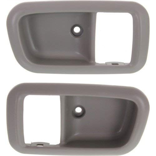 Evan Fischer Door Handle Trim Compatible with Toyota Tundra 00-06 Rear Case Right and Left Side Inside Gray Extended Cab Pickup