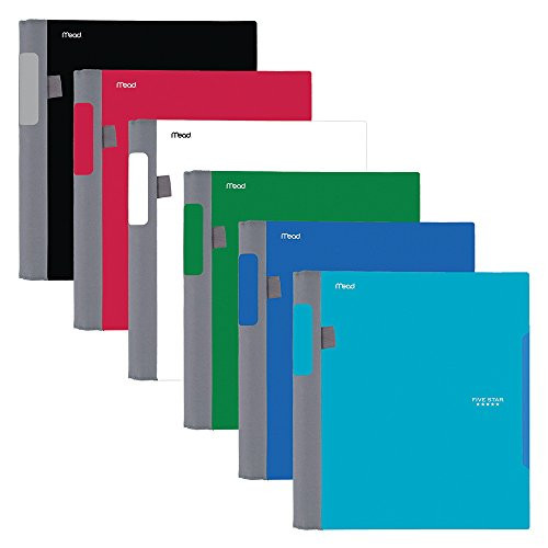Five Star Advance Spiral Notebooks, 1 Subject, College Ruled Paper, 100 Sheets, 11" x 8-1/2", Assorted Colors, 6 Pack (38635)