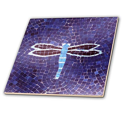 3dRose ct_29706_4 Dragonfly on Purple-Ceramic Tile, 12-Inch