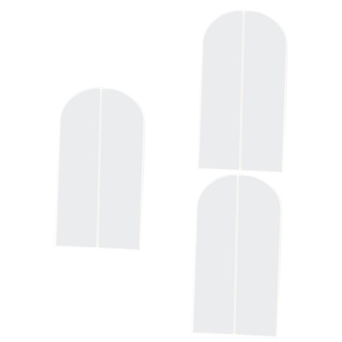 MAGICLULU 3pcs Garment Organizer Clear Storage Bags Dress Bag Wardrobe Rack Cover Clothes Cover Garment Bags Gold Cake Stand Closet Clothes Bag Dust Travel Clothing Suit Cover