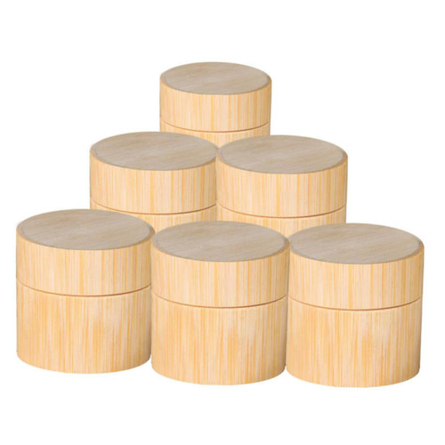 6pcs Ointment Jar Face Cream Bottle Face Cream Pot Jars Clear Lip Balm Lotion Cream Holder Cosmetic Bottle Small Cosmetic Tin Empty Creams Container Travel Bamboo Plastic Bead Box