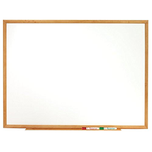 Quartet Whiteboard, Standard, 3' x 2' Dry Erase Board, Oak Frame White Board (S573)