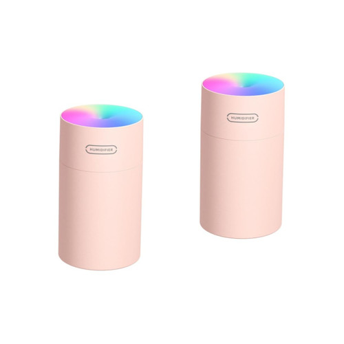 BESTOYARD 2pcs Humidifier Essential Oil Diffusers Desktop Diffusers for Essential Oils Air Diffuser Air Mist Essential Oils Second Generation Pink USB Ambient Light Plastic