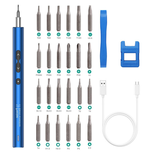 ORIA Mini Electric Screwdriver Set, 28 in 1 Electric Precision Screwdriver Set with 24 Bits, Power Repair Tool Kit with Type-C Charging Port, Charging Indicator, LED Lights, for Phone, Watch, Laptop