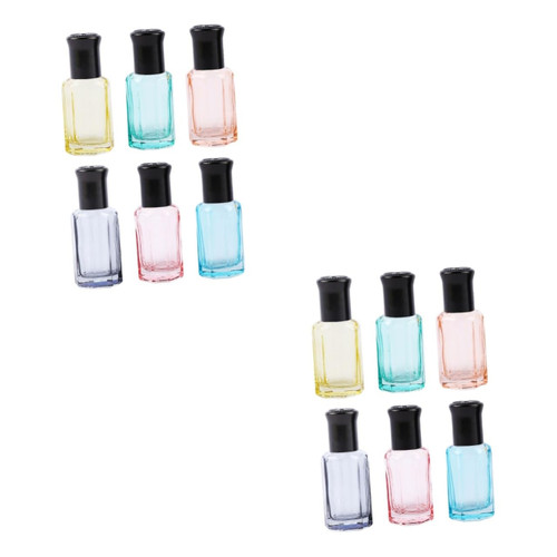 Ipetboom 12 Pcs Perfume Bottle Glass Roll-on Bottles Mini Perfumes Subpackaging Glass Bottle Clear Bottles Empty Roller Bottles Essential Oil Cosmetic Subpackaging Bottle Vial Portable