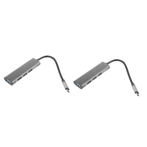 Homoyoyo 2pcs 4 Splitter USB Hub Plug Extender USB Port Expander USB Adapter for Laptop Hub USB Multiple USB Port for Laptop USB Multiple Port Aluminum Alloy USB Connector Private Model