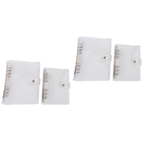 STOBOK 4 Pcs PVC Notebook Case Clear Notebook Cover A5 Notebook Cover Diary Binder See Through Binder A5 Travelers Notebook Loose Leaf Notebook Leather Journals Soft A5 Notebooks Handbook