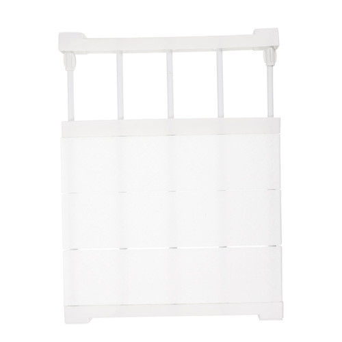 Garneck 1pc Layered Partition Wardrobe Clothes Organizer Wardrobe Storage Rack Household Separators Closet Shelving Storage Shelf Clothing Shelves Expandable Adjustable White Cut Off Iron