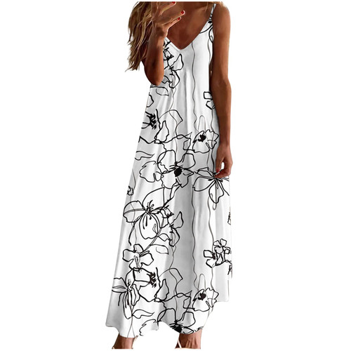 Deals of The Day Boho Dresses for Women 2024 Casual Summer Sexy Spaghetti Strap Maxi Dress Sleeveless Beach Flowy Sundresses Casual Summer Dresses for Women 2024 White XL Deals of The Day Boho Dresses for Women 2024 Casual Summer Sexy Spaghetti Strap Maxi Dress Sleeveless Beach Flowy Sundresses Casual Summer Dresses for Women 2024 White XL