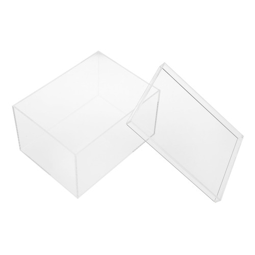 Holibanna Box Transparent Storage Box Pen Container Makeup Container Manicure Holder Stationery Case Clear Holder Storage Bins Square Organizer Acrylic Makeup Stand