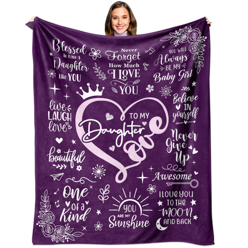 Gifts for Daughter Blanket, Daughter Birthday Gift, Daughter Gifts from Mom Mother Dad, Birthday Gifts for Daughter Adult, to My Daughter Blanket, Graduation Gift for Daughter Throw Blanket 60"X50" Gifts for Daughter Blanket, Daughter Birthday Gift, Daughter Gifts from Mom Mother Dad, Birthday Gifts for Daughter Adult, to My Daughter Blanket, Graduation Gift for Daughter Throw Blanket 60"X50"
